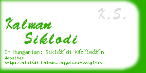 kalman siklodi business card